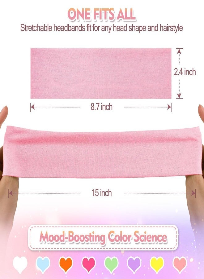 Yunaking 8Pcs Headbands for Women Girls Valentines Day Gifts, Stretchy Soft Neon Head Bands GiftSet Woman Gift for Her Fashion Hair Accessories hairband Galentines Gifts Christmas Easter Basket Stuffers - Image 2